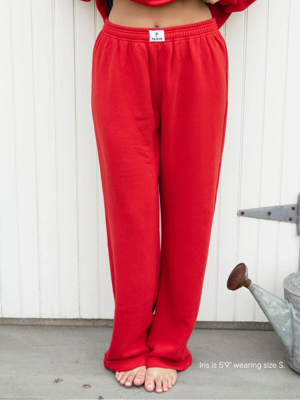 PARKE red boxer fleece sweatpants size L